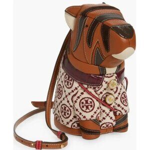 New with Tags Tory Burch Leather trim Tanya the Tiger Crossbody Bag NWT